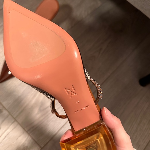 Amina Muaddi Glass Mules - Picture 6 of 6